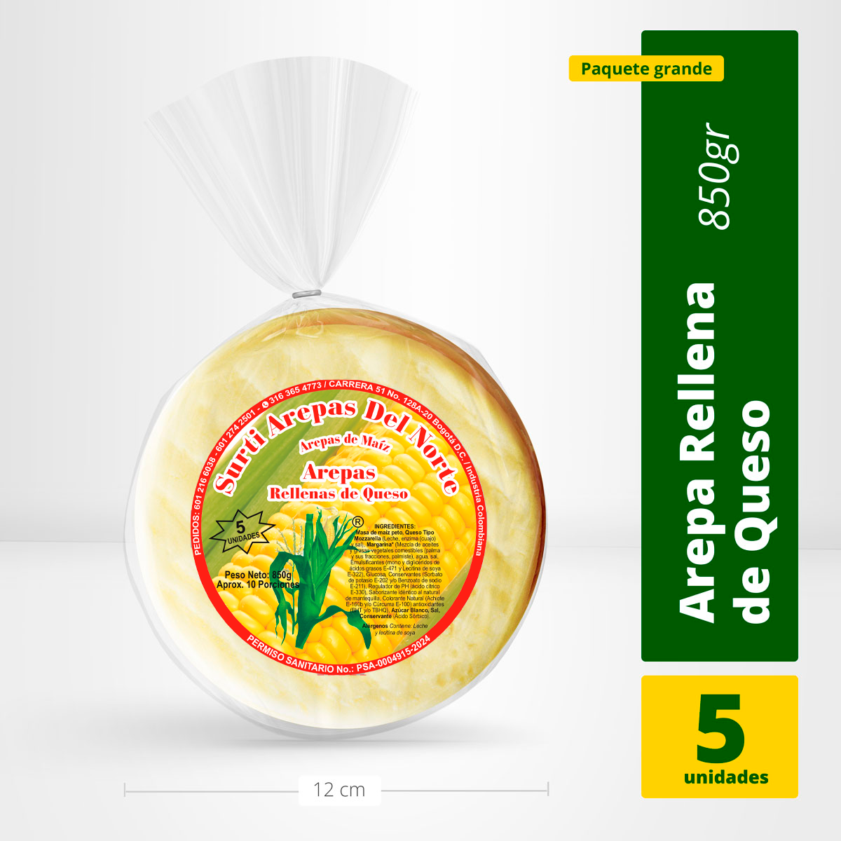 Arepa rellena de Queso x5